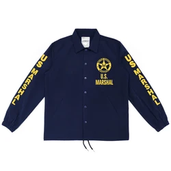 American police fan coach jacket USMS identification style clothes coat men's spring  autumn CS new trend youth loose blue