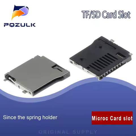 9Pin Micro SD Card Slot Connectors T-Flash Common Style Size 14*15mm TF Card Deck Self Acting Card Slot Pop-up