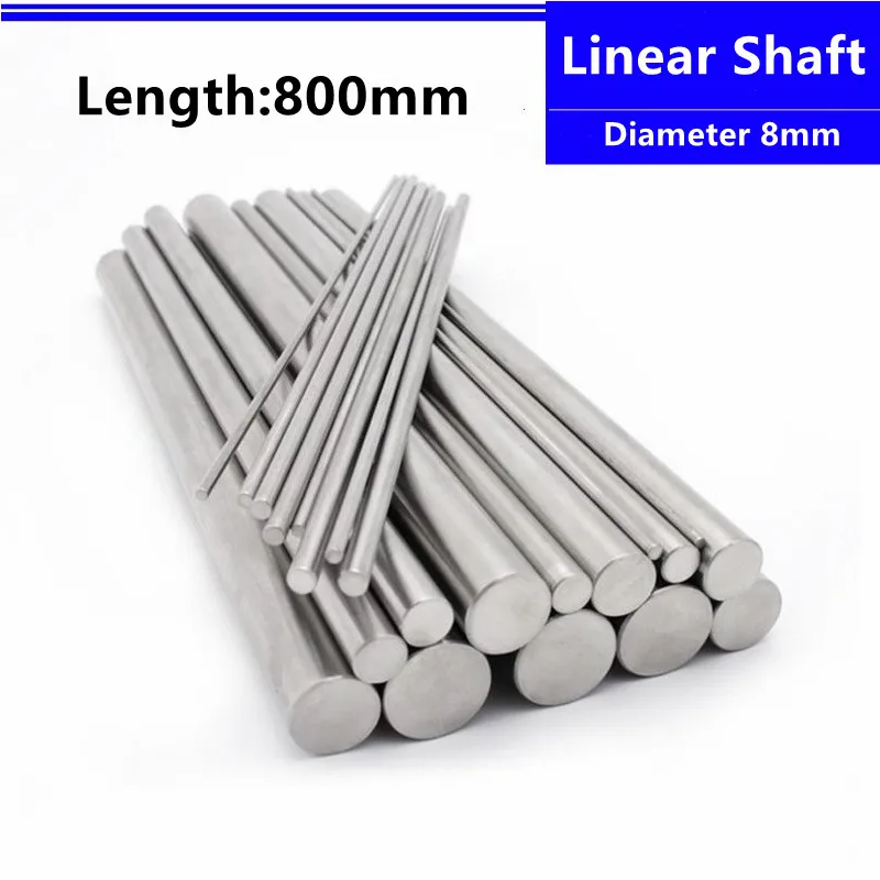 

10pcs Diameter Dia 8mm Length 800mm Long Linear Shaft Round Bar Optic Axis Cylinder Chrome Plated Liner Rod 3d Printer Parts