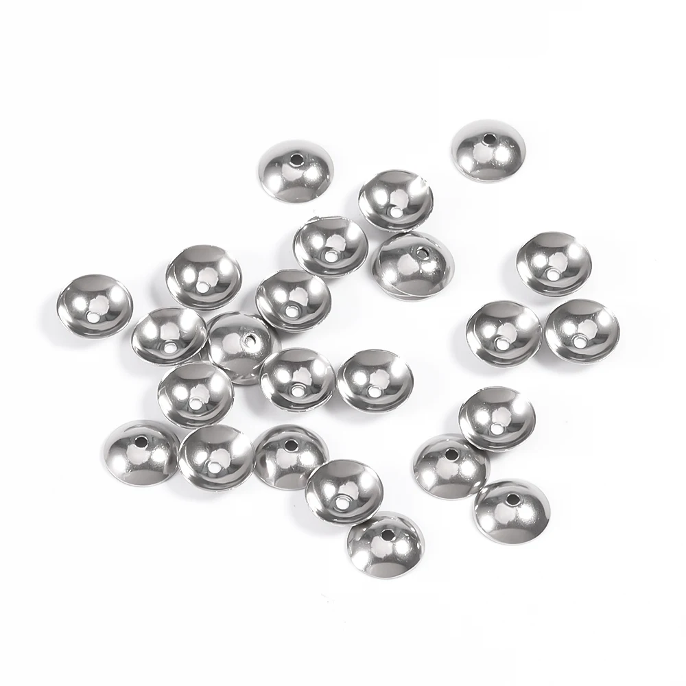 200 pieces Loose Spacer Bead Caps Stainless Steel Round Cone End Beads Cap 3/4/5/6/8mm Accessorie For DIY Jewelry Finding Making