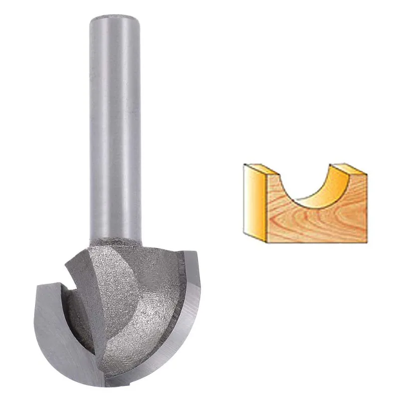 2-flauta carboneto cove núcleo caixa roteador bits com haste de aço de 1/2 polegadas-pacote de 2