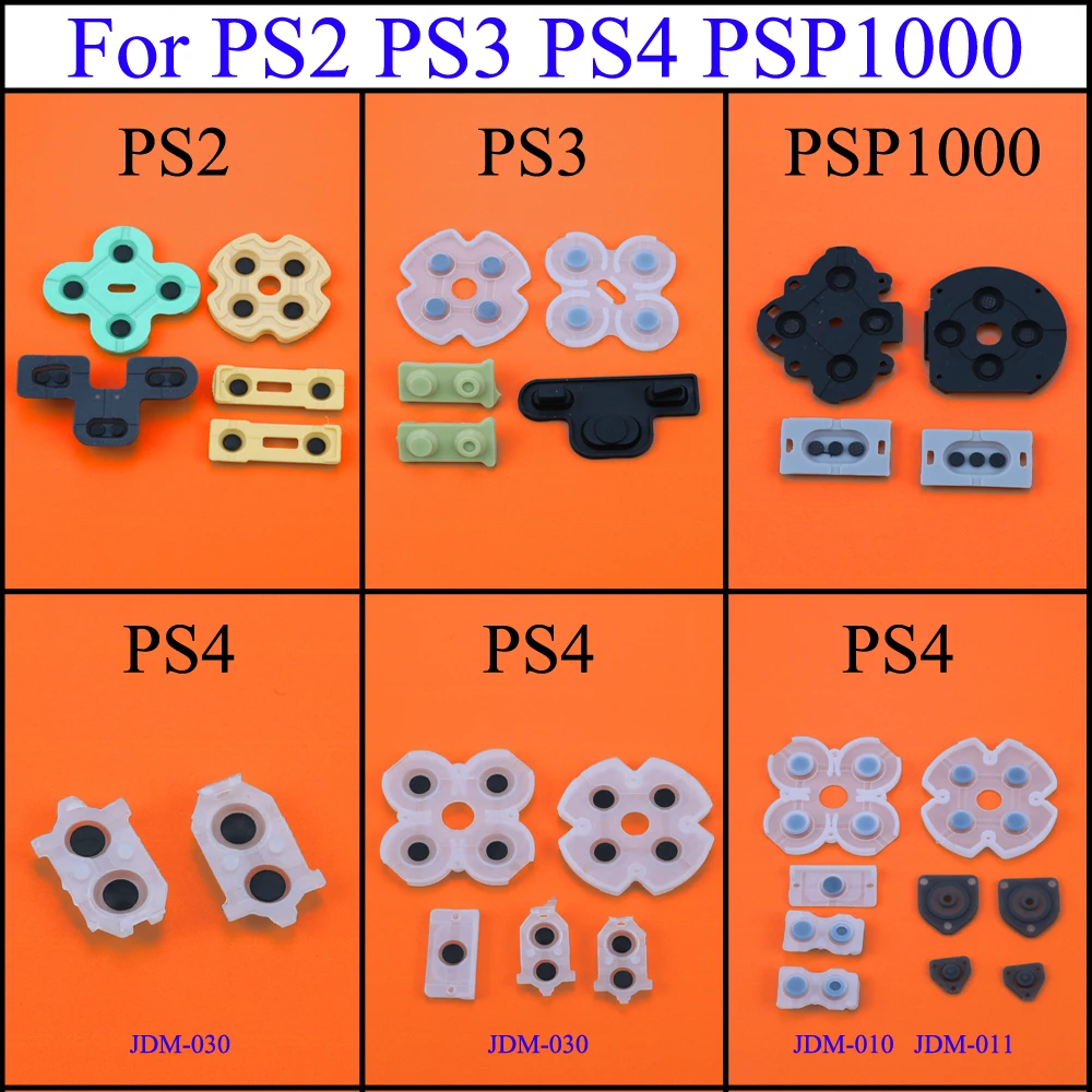 YuXi Replacement Conductive Silicon D Pads Rubber button for PS2 PS2 PS3 PS4 PSP1000 Controller Repair Part