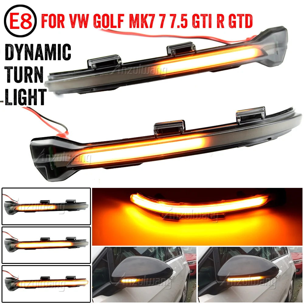2 Stuks Voor Vw Golf MK7 7.5 7 Gti R Gtd Dynamische Blinker Led Richtingaanwijzer Voor Volkswagen Rline Sportsvan Touran zijspiegel Licht