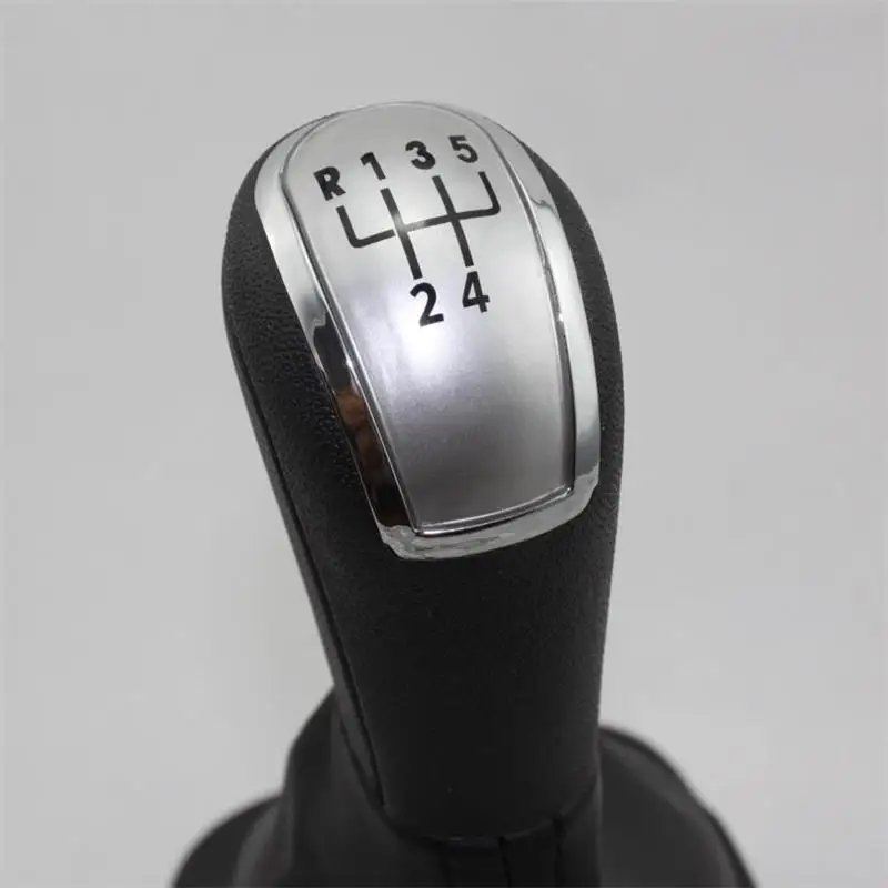 For Skoda Fabia 1 MKI 2000 2001 2002 2003 2004 2005 2006 2007 2008 Car-Styling 5 Speed Car Gear Stick Shift Knob Sliver Cap