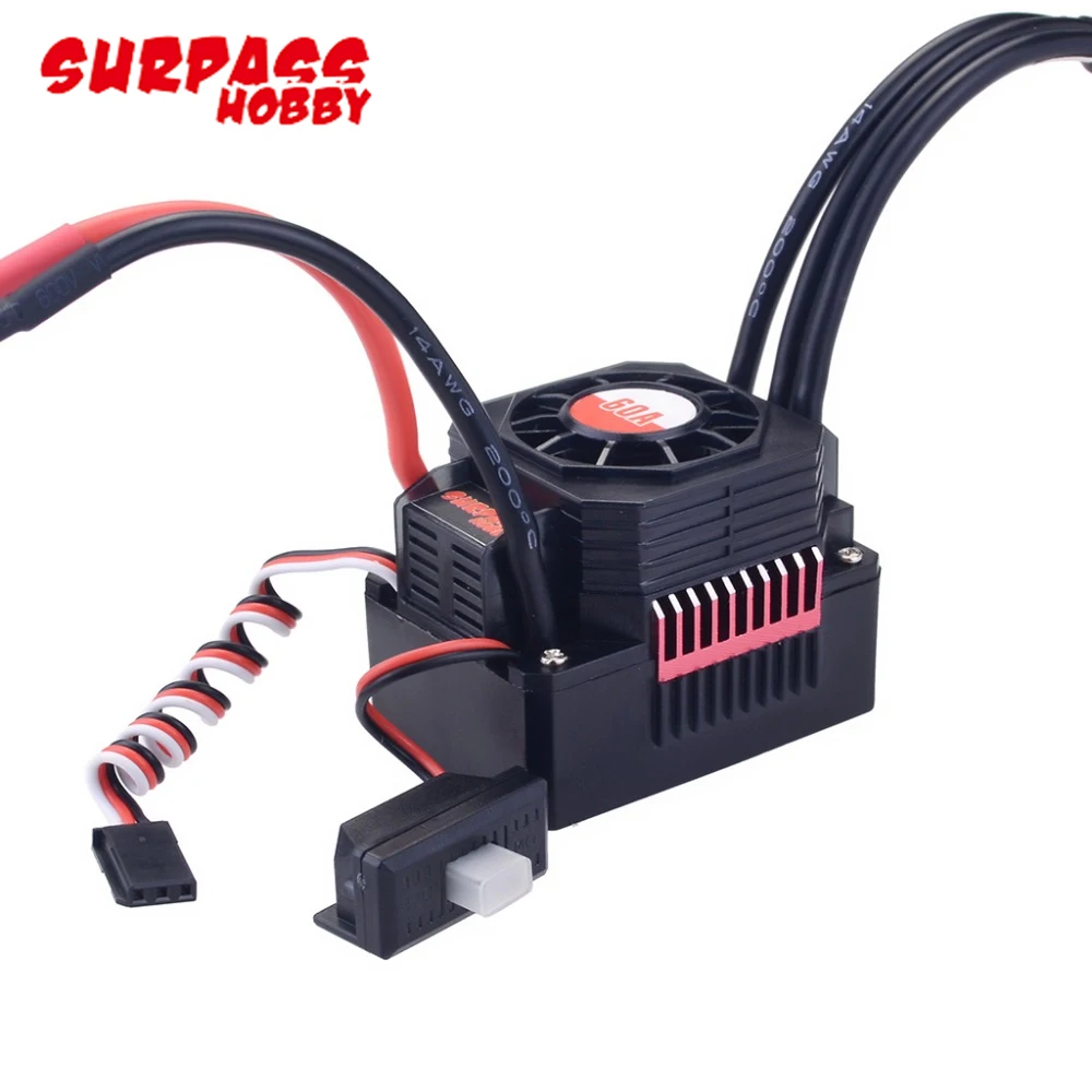 Surpass Hobby Waterproof 3660 2600KV/3500KV Brushless Motor With 60A/80A 2-3S Brushless ESC For RC 1/10 Car Truck Buggy Off-road