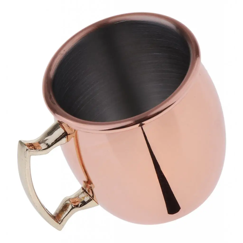 Moscow Mule Copper Mugs - Solid Copper Handcrafted Copper Mug Cups for Moscow Mule Cocktail - 60ml - 2-Ounce, Rose Gold