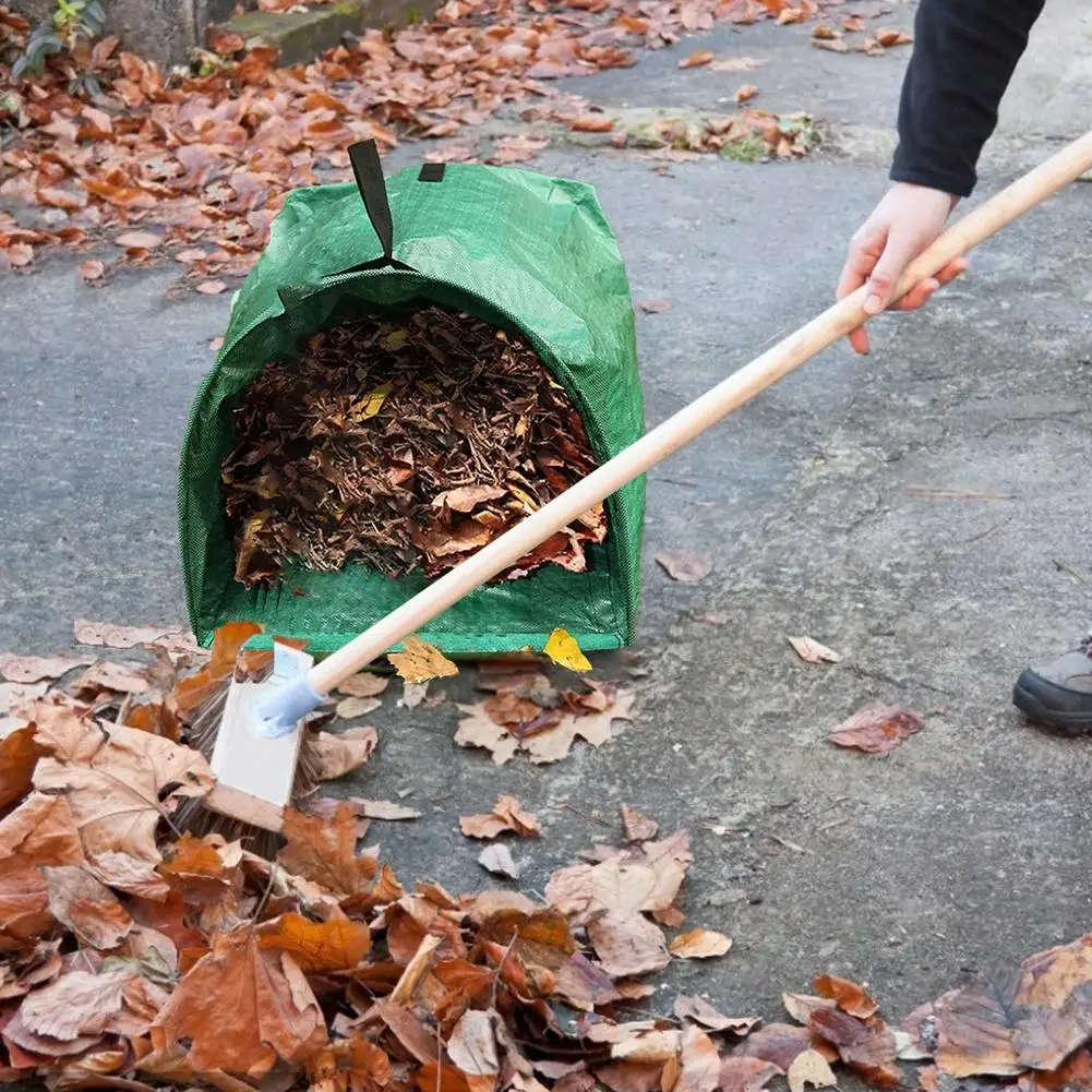 53Gallons Garden Deciduous Bag Yard Dustpan-Type Collecting Leaves Handrail Yard Waste Resuable Garden Leaves Debris Garbage Bag