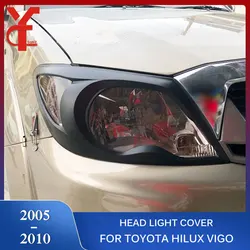 ABS Matte Black Headlights Covers For Toyota Hilux Vigo 2005 2006 2007 2008 2009 2010 Accessories Car Styling