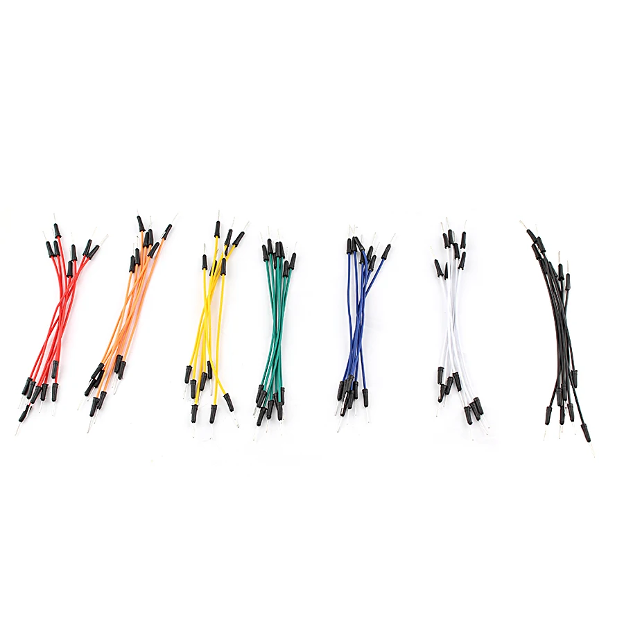 65Pcs/lot Jump Wires Cable Flexible Connect PCB Electronic Wires Breadboard Jumper Cable For Arduino Male TO Male DIY Kit