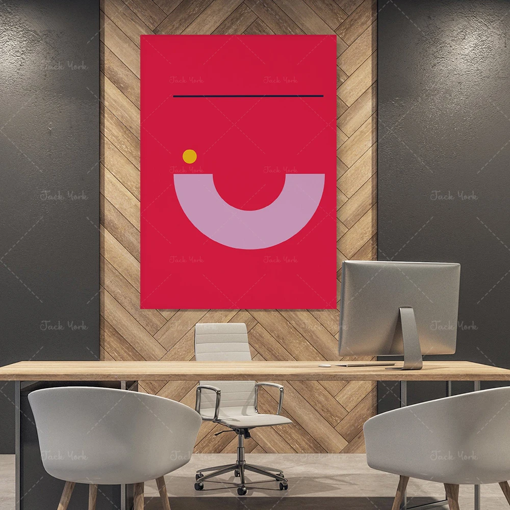 Modern minimal abstract digital printing | abstract circle decoration | mid-century shape | wall art