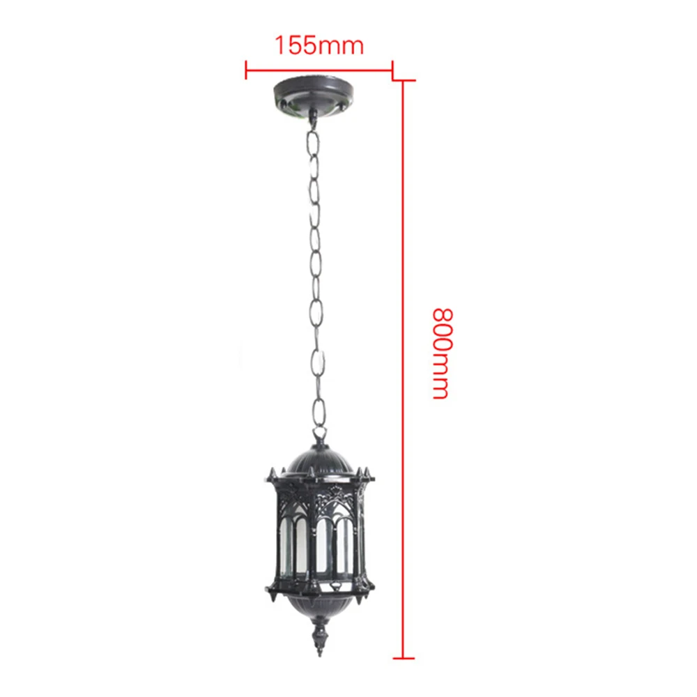 SANDIY Outdoor Pendant Lamp Retro Hang Light Vintage Garden Luminaria for Balcony Hotel Restaurant Porch Exterior Yard Lighting