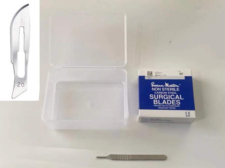 

20# Non Sterilize Swann Morton Surgical Blade Scapel Blade 100 PCS