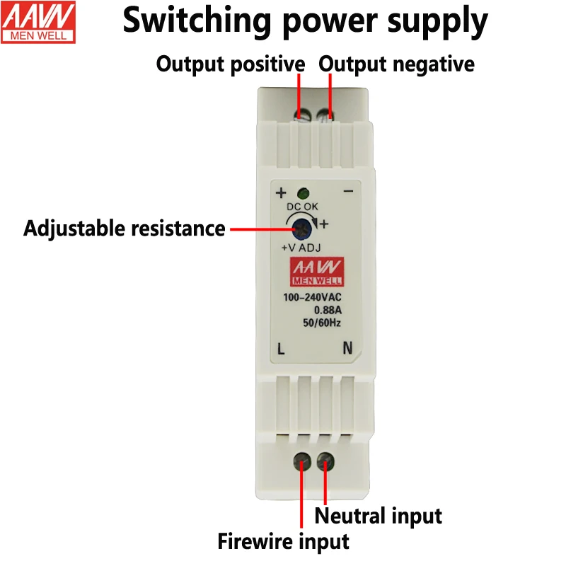 DR-15W  5V 12V 24V 1.25A years high quality global certificates single output din rail power