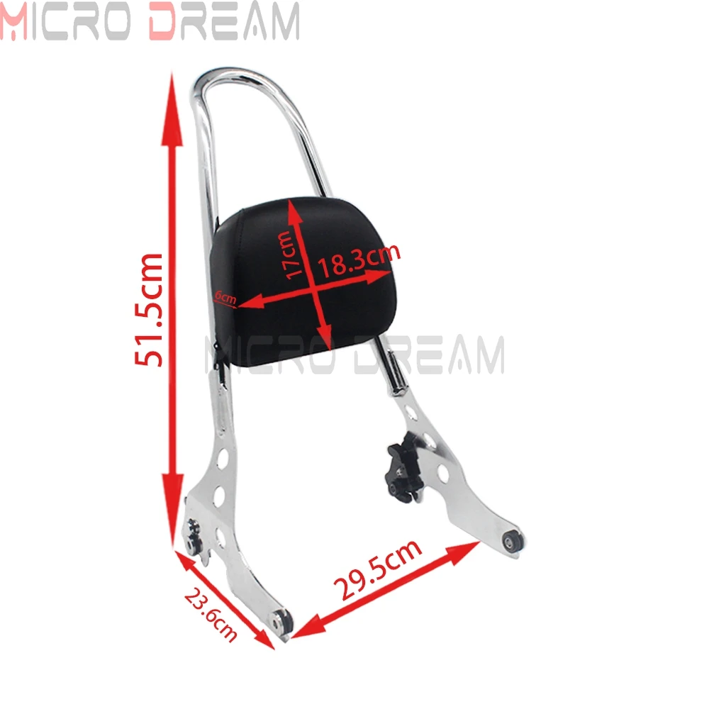 Detachable Sissy Bar Backrest Pad Luggage Rack for Harley Sportster XL883 XL1200 C/N/R 48 72 XL 883 1200 Iron SuperLow Custom