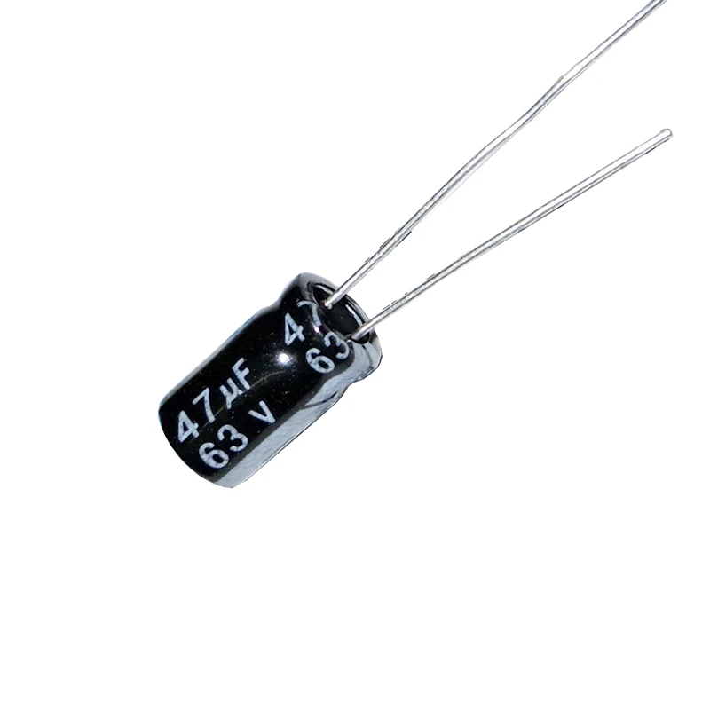 알루미늄 전해 커패시터, 63v47UF, 6x11mm, 47uf/63v, 63v47mf, 47mf63v, 63v, 47uf, 63wv, 63vdc, 47MFD, 100uf, 220uf, 330uf, 470uf, 63v