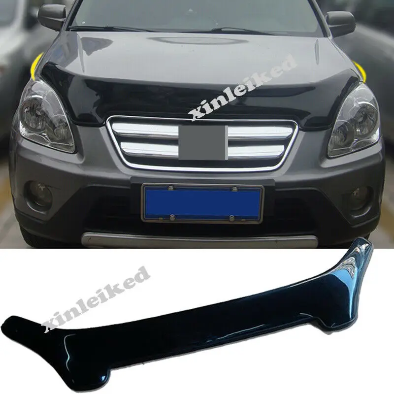 For Honda CRV CR-V 2002-2006 Black Acrylic Bonnet Hood Guard Garnish Molding Trim