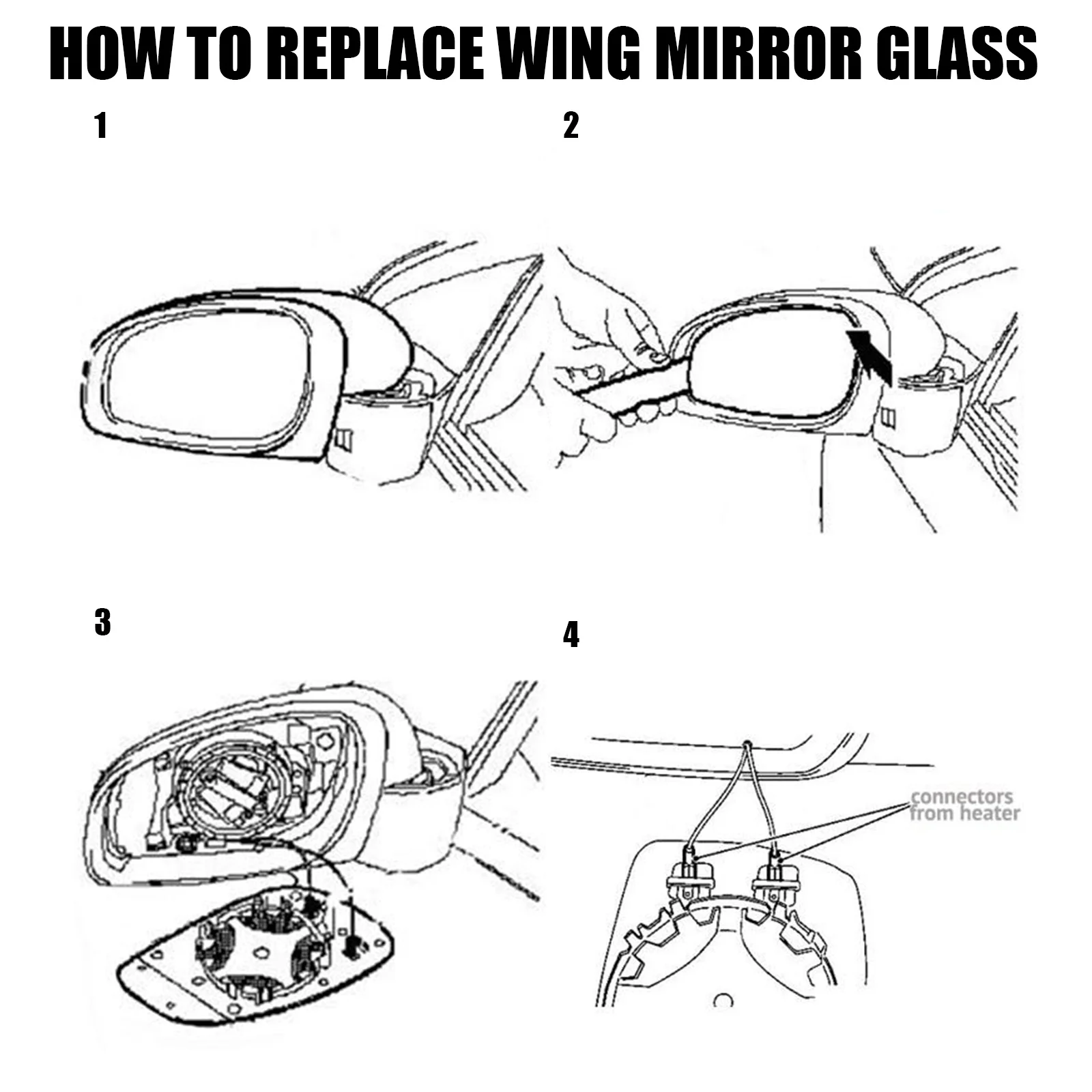 Für Ford Focus 2012 - 2018 UNS Modell Links Rechts Seite Tür Flügel Spiegel Glas Erhitzt Convex Blind Spot Hinten ansichtrearview-auto Außen