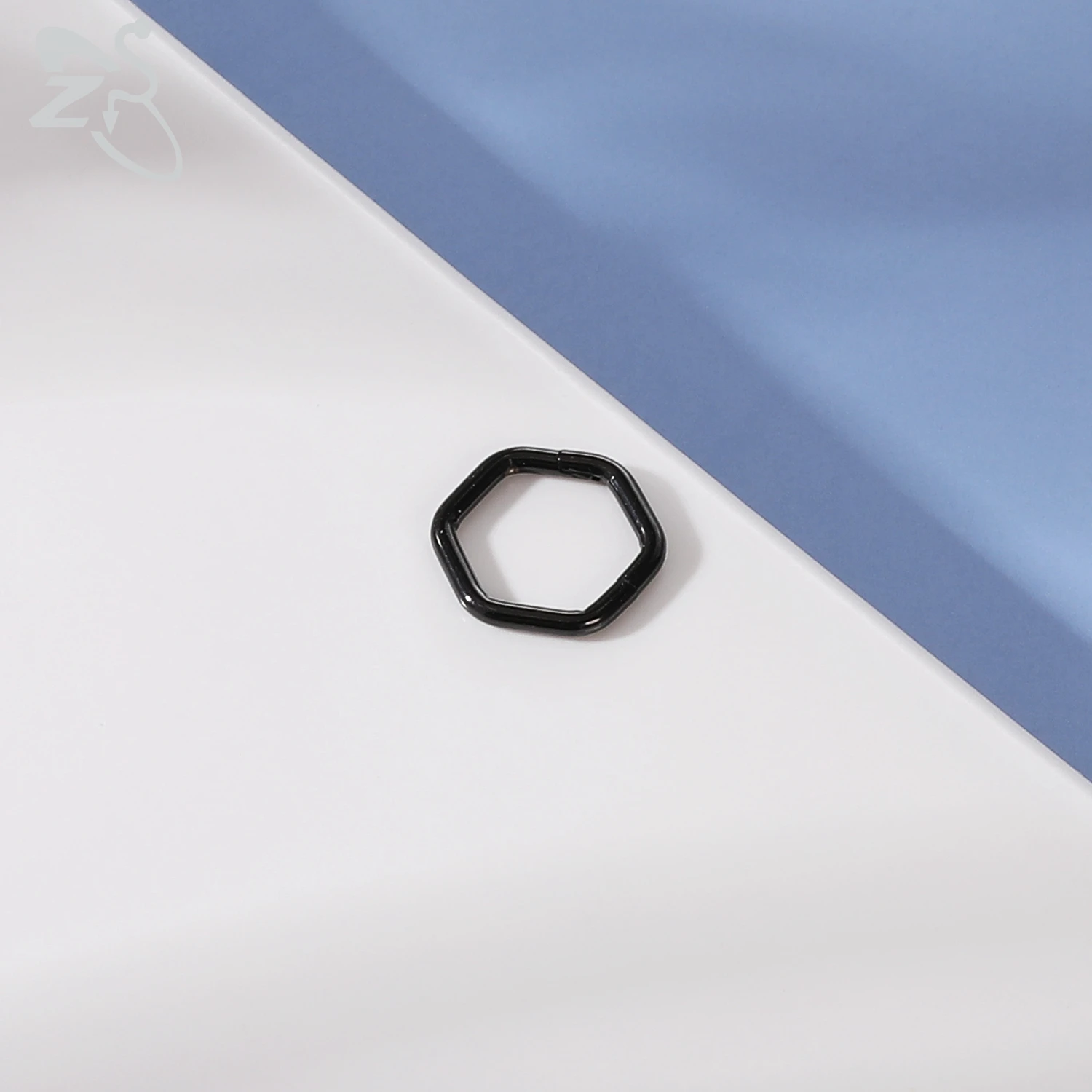Zs anel de nariz de aço inoxidável 316l, anel 1 peça de cor preta para mulheres e homens 8mm punk lua ponta orelha helix septo tragus joias de piercing
