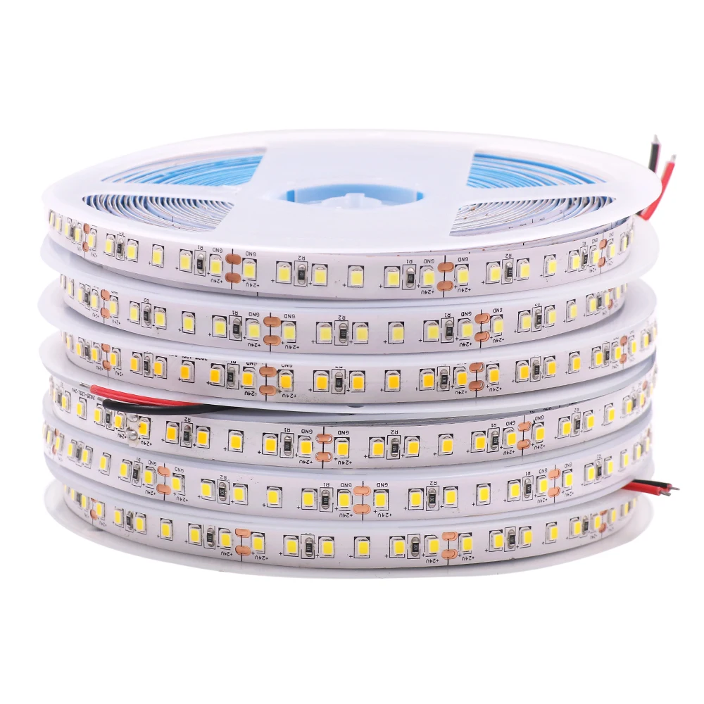 12V 24V LED Strip Light SMD2835 Flexible LED Tape Waterproof 60 120 240 360 480 LED Stripe Lamp Super Bright LED Ribbon 5/10/20M