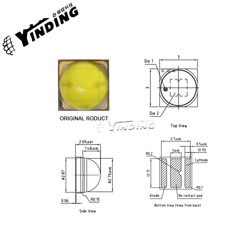 5PCS GW CSSRM2.PM 6W high power LED Light Emitting Diode 2800-5000K white 3030 Industrial Street and tunnel lighting、free SMD