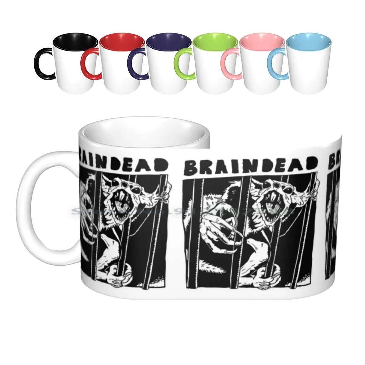 Braindead Rat Monkey Ceramic Mugs Coffee Cups Milk Tea Mug Braindead Dead Alive Peter Jackson Rat Monkey Film Horror Zombie