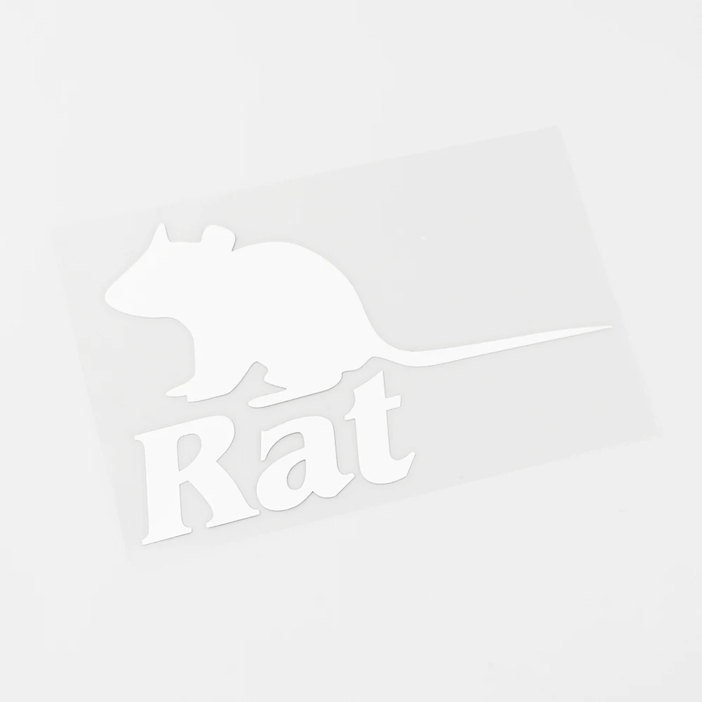 YJZT 13.3CM×8.3CM Funny Animal Rat Vinyl Car-styling Car Sticker Decal Black/Silver 8C-0586