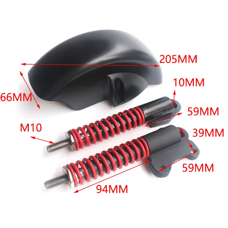 Adjustable shock absorbers bike suspension oil spring electric scooter folding skateboard with durable fender