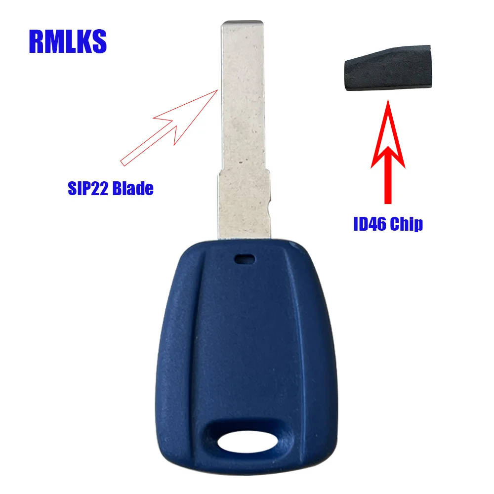 Uncut New Transponder Ignition Car Key ID46 Chip Key For Fiat Punto Doblo Bravo 500 Ducato Stilo Seicento PCF7936AA Chip