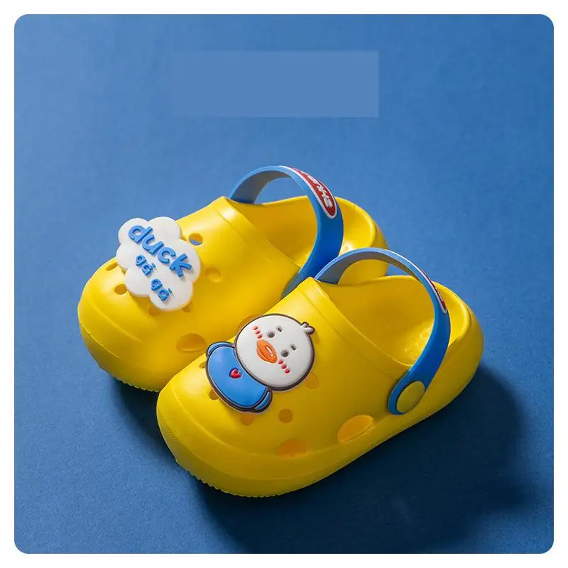 0-5Y Kids Mules & Clogs Summer Boys Girls Sandals Soft Flat Heel Cartoon Non-Slip Beach Slippers Children Garden Shoes C14