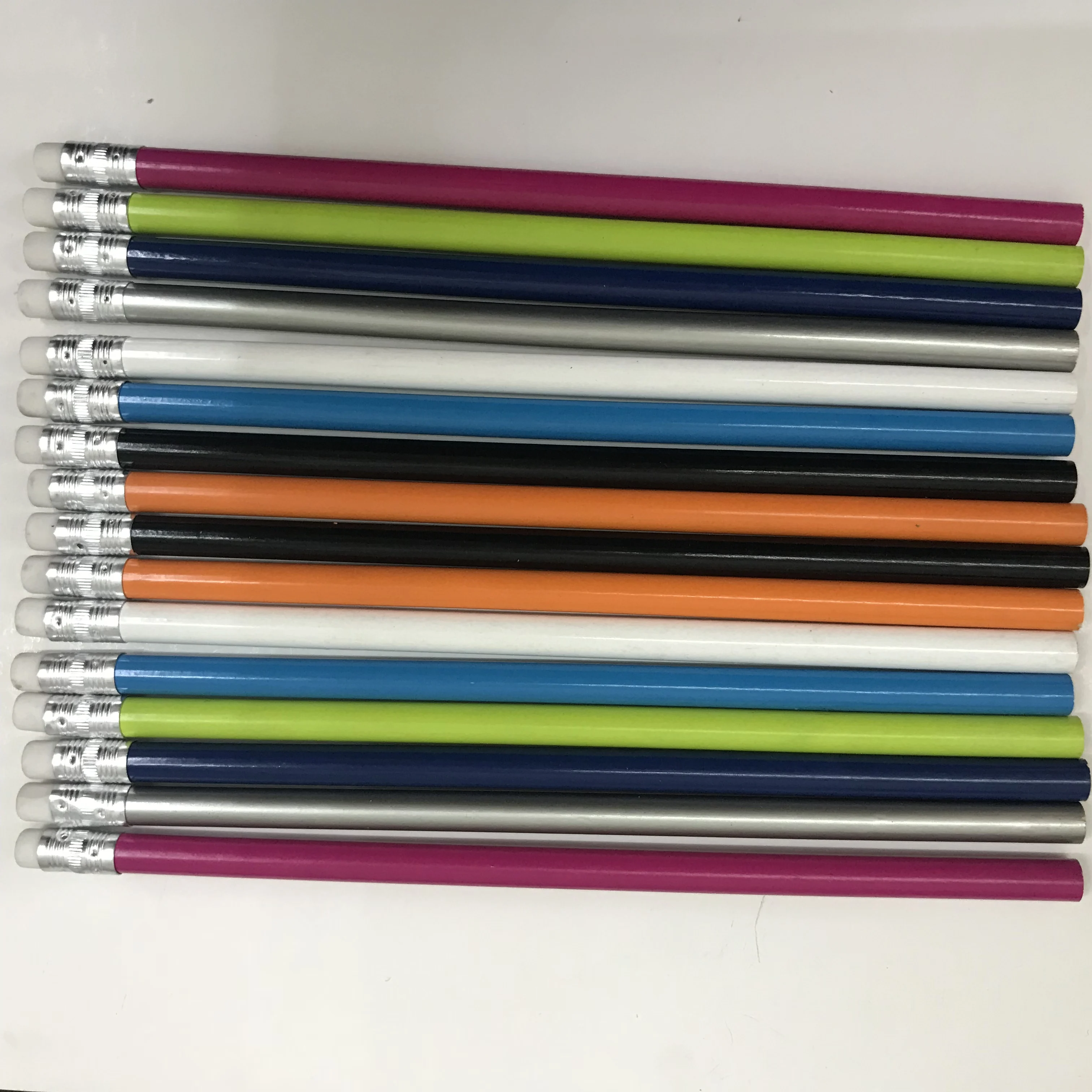 Promotional colourfull wooden pencil brand customized logo company name and informations