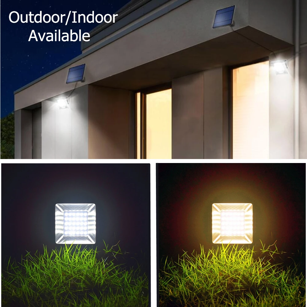 Solar LED Light Outdoor Wall Lamp 30LED Solar Light With 5M Cable With Solar Battery For Garden Outdoor Indoor Lighting