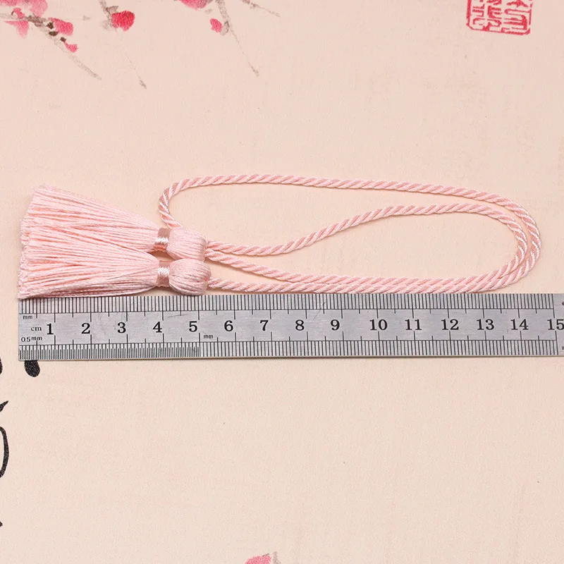 5pcs/Pack 54cm Color Polyester Ice Silk Long Tassel Trim DIY Craft Curtains Hang Rope Fringe Trim Ornaments Clothes Accessories