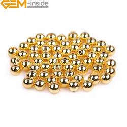 100Pcs 2.5mm 4mm 5mm 6mm 7mm 8mm 9mm 10mm Hypoallergenic Polished Smooth 14K Yellow Gold Filled Spacer Beads for Jewelry Making