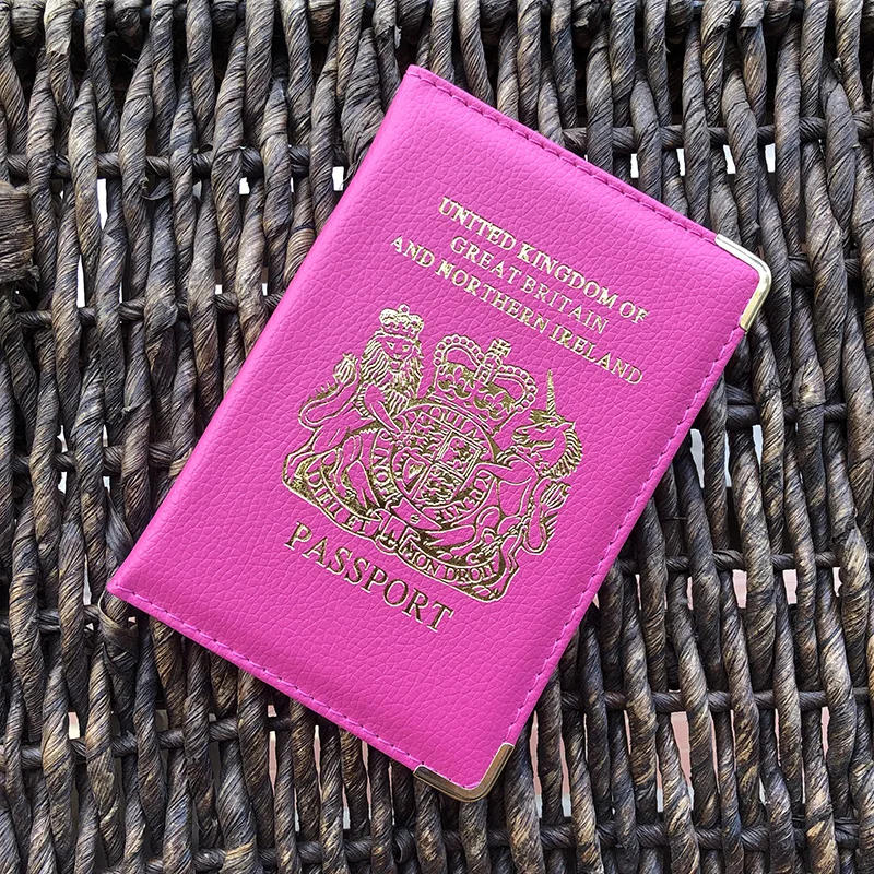 United Kingdom British Passport Cover UK  Women Case for Passport Pink Girls cover of british passport