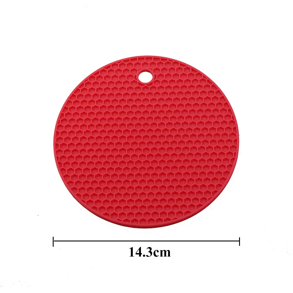 Round Heat Resistant Silicone Honeycomb Mat Drink Cup Coasters Non-slip Pot Holder Table Placemat Kitchen Tools Accessories