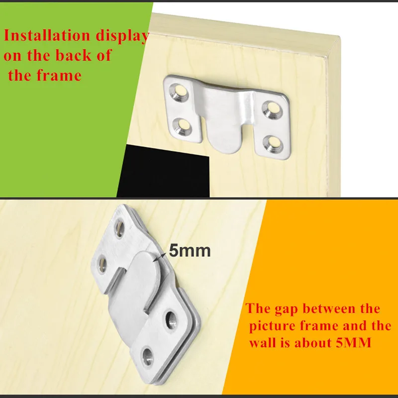 4pcs Heavy duty wall picture frame hanger Display hook Sectional sofa bed Interlocking Mount Bracket Furniture Connector Screw