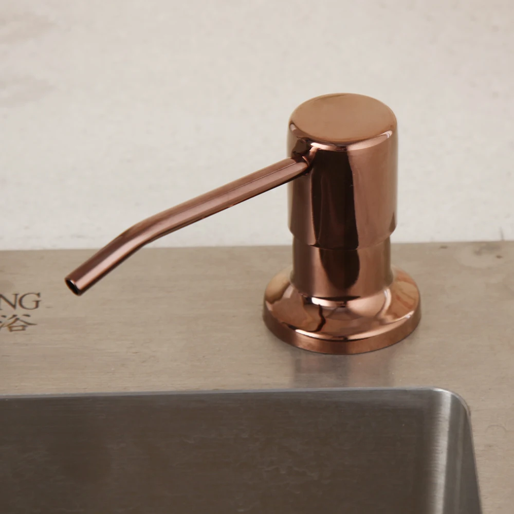 ZAPPO Rose Gold Soap Dispenser 6 Choice Bathroom Countertop Liquid Dish Hand Pump Kitchen Sink Soap Dispenser