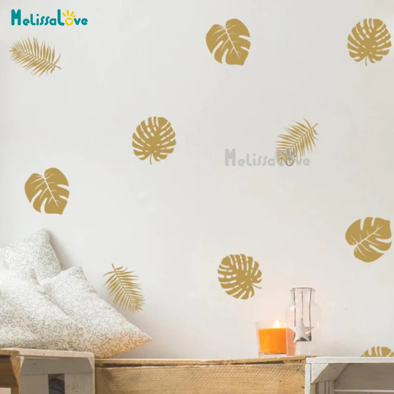 Palm Leaves Decal Bedroom Home Modern Decor Farmhouse Scandinavian Boho Gift Removable Vinyl Wall Sticker Mural BD801