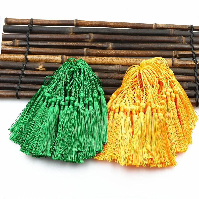 50PCS/Pack 8cm Color Hanging rope Polyester Tassels Fringe Sewing Bang Tassel Trim Key Tassels For DIY Embellish Curtain Access