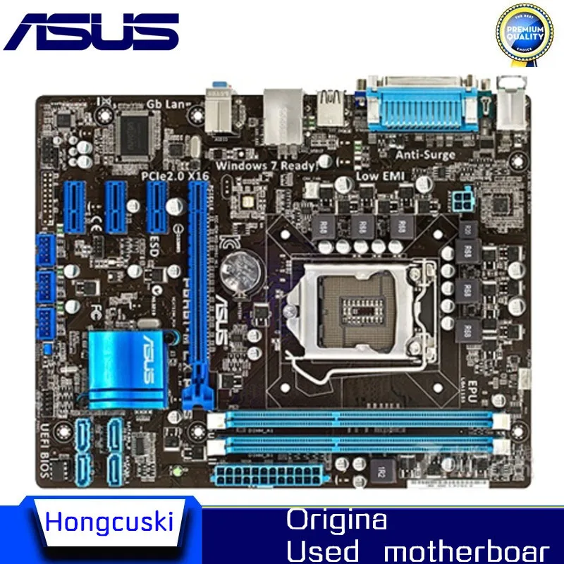 

For Asus P8H61-M LX PLUS Desktop Motherboard H61 Socket LGA 1155 i3 i5 i7 DDR3 16G uATX UEFI BIOS Original Used Mainboard