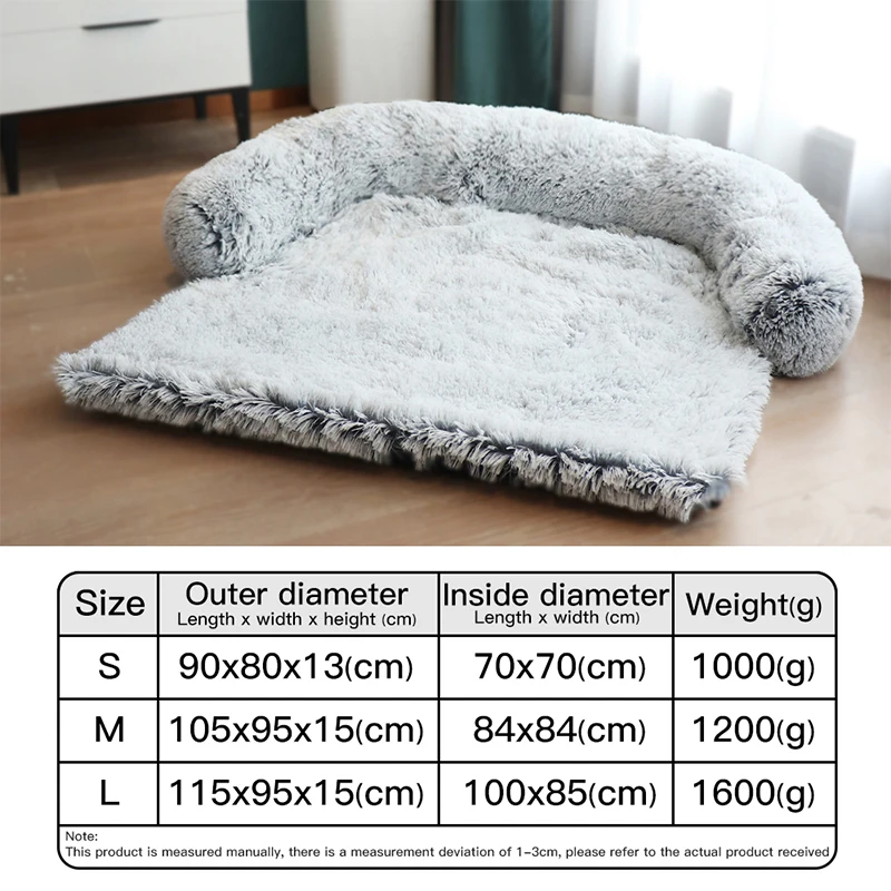 Imagem -06 - Super Grande Cão Sofá Cama Cobertor Longo de Pelúcia Pet Gato Esteiras Cães Canil Outono Inverno Quente Super Macio Dormirping Almofada Camas para Animais Estimação