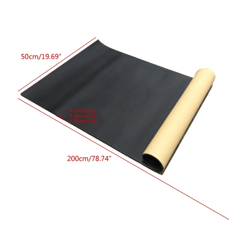 1Roll 200cmx50cm 3mm/6mm/8mm  Adhesive Closed Cell Foam Sheets Soundproof Insulation Home Car Sound Acoustic Insulation