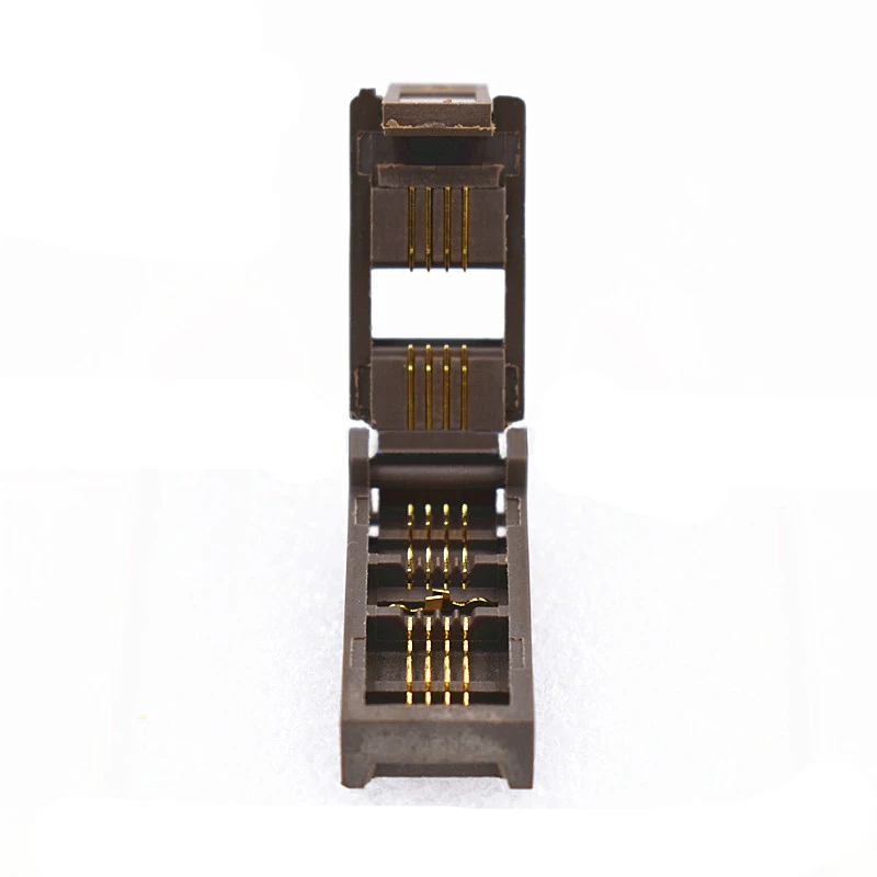 SOP8 ESOP8 Clamshell Burn in Socket with 1.27mm Pitch IC Body Size 3.9mm Kelvin Test Socket IC Programming Adapter