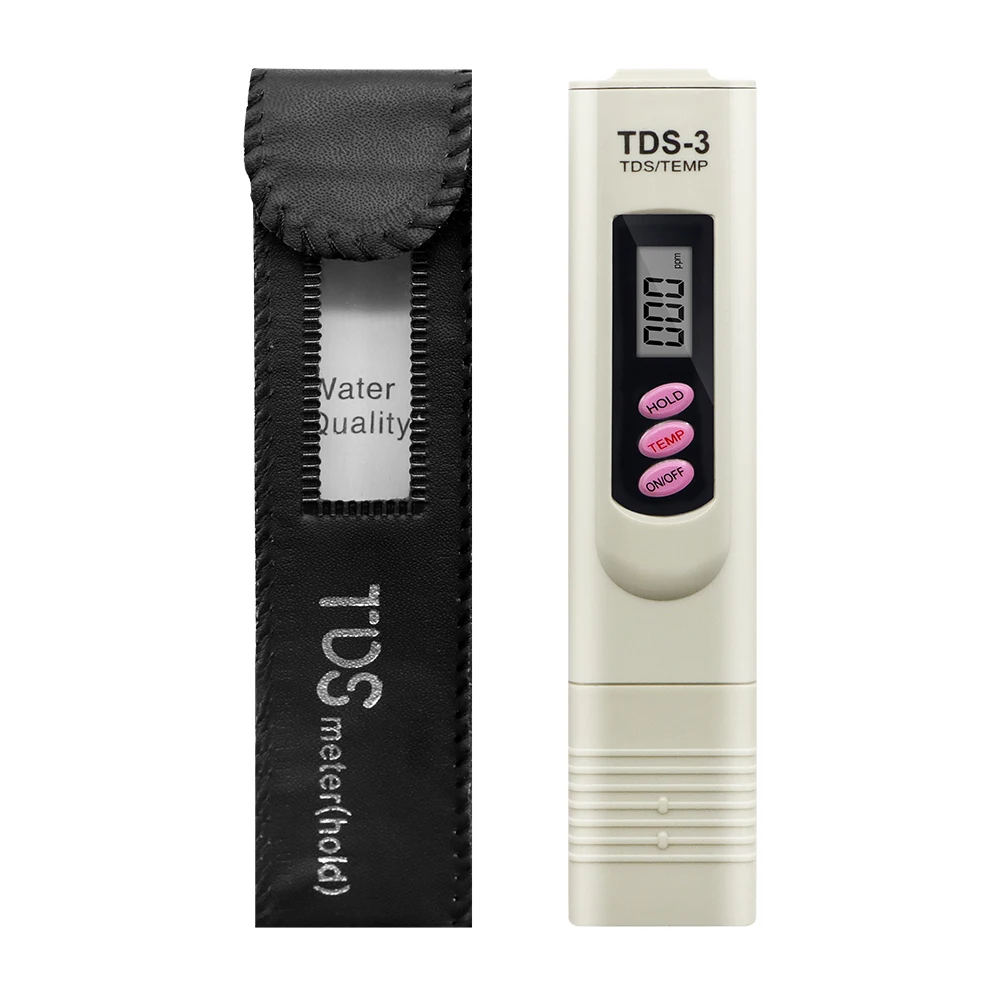 Medidor Digital de TDS, filtro de calidad del agua, calibrador de pureza por retención de temperatura, botón de 20% de descuento, 10 unidades por lote