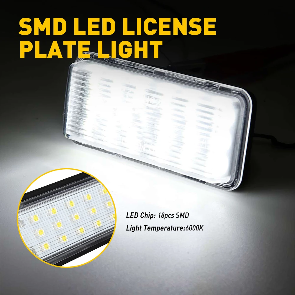 For Toyota Land Cruiser 120 Prado Land Cruiser 200 No Error LED White Rear Number Plate Light Auto Lamp for Lexus GX470 LX470 image 3