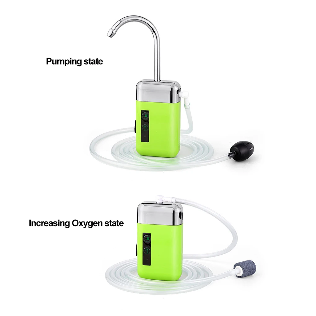 Multifunction Fishing Oxygen Pump USB Rechargeable Automatic Water Pumping Machine Portable Intelligent Aquarium Water Aerator