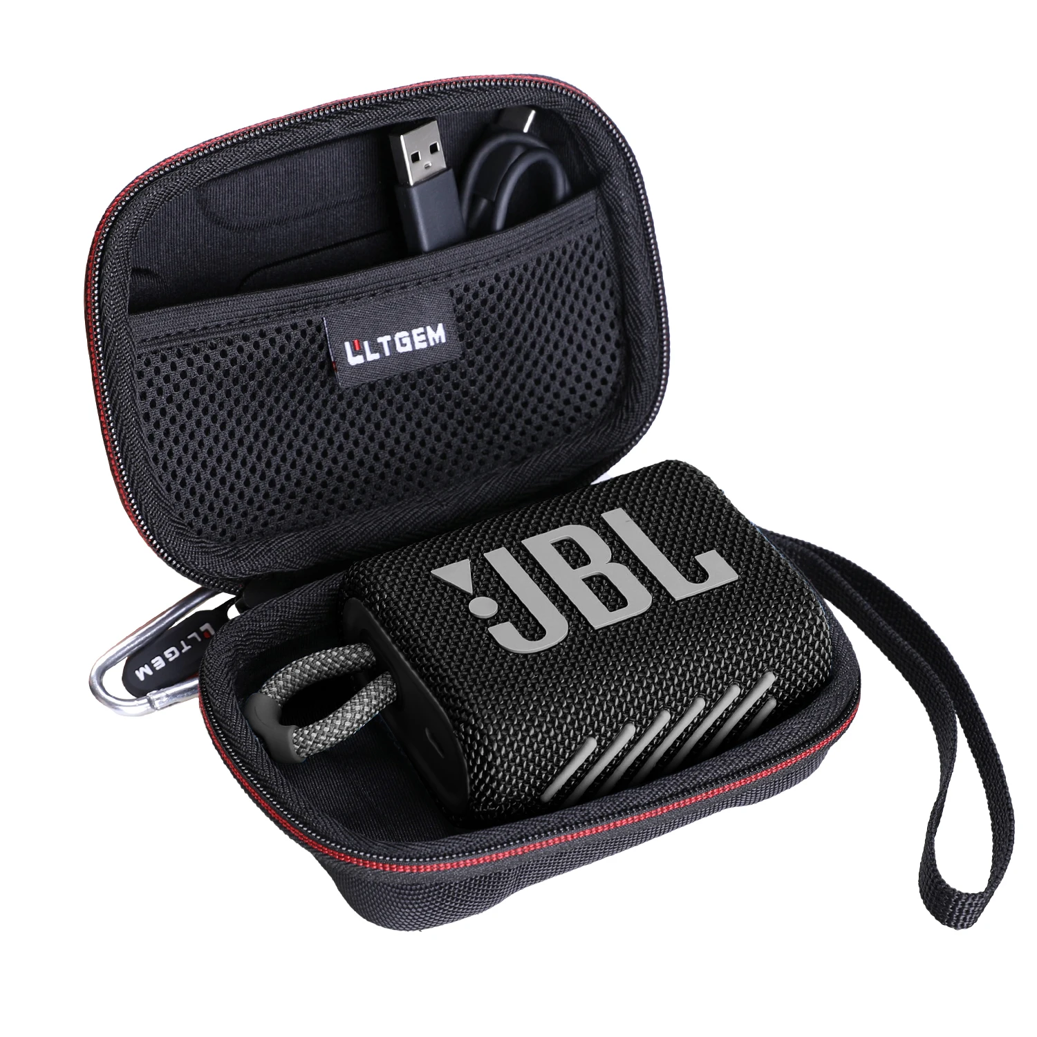 

LTGEM Black EVA Hard Case for JBL Go 3 Portable Speaker With Bluetooth Built-in Battery,Waterproof and Dustproof Feature