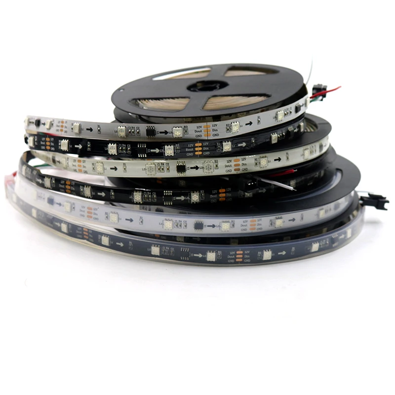 5M 30LEDs/m 12V WS2811 RGB Pixel Digital LED Strip Light 5050 SMD TV Flexible Tape Lamp,WHITE/BLACK PCB,IP20/IP65/IP67