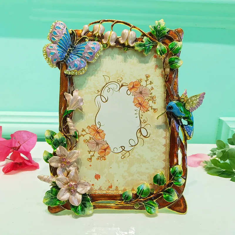 

European Style Creativity Multi-color Photo Frame Flowers Small Animals Wedding Photo Baby Photo Desktop Setting Home Decoration