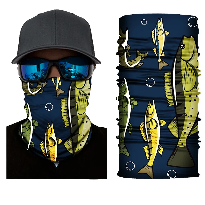 New 3D Mask Party Masks Sport Anti-UV Banda Face Shield Outdoor Fishing Scarf Running Neck Gaiter Cover Headband Suncreen  Men